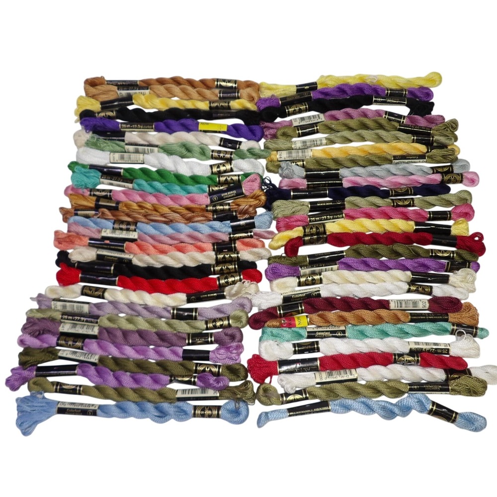 Bulk Lot 55+ Skeins Embroidery Floss Cotton Thread Multicolor Needlework Craft
